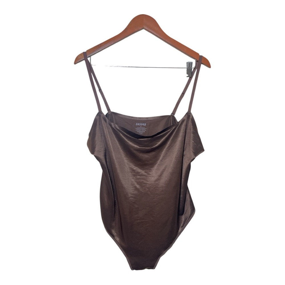 SKIMS Barely There Scoop Neck Thong Shapewear Bodysuit | Cocoa | 4X